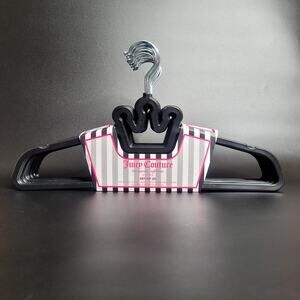 Juicy Couture Black Goth Princess Crown‎ Tiara Girly Silver Hooks 20 Hangers NEW